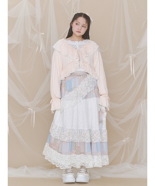 merry jenny(メリージェニー)の「カットレーストップス(Tシャツ/カットソー・レディース・オフホワイト/アイボリー/ブラック・FREE)」の16枚目の写真