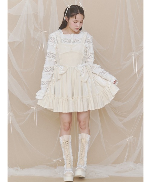merry jenny(メリージェニー)の「カットレーストップス(Tシャツ/カットソー・レディース・オフホワイト/アイボリー/ブラック・FREE)」の13枚目の写真