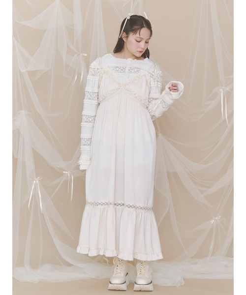 merry jenny(メリージェニー)の「カットレーストップス(Tシャツ/カットソー・レディース・オフホワイト/アイボリー/ブラック・FREE)」の17枚目の写真