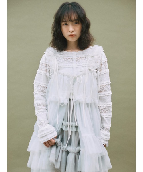 merry jenny(メリージェニー)の「カットレーストップス(Tシャツ/カットソー・レディース・オフホワイト/アイボリー/ブラック・FREE)」の20枚目の写真
