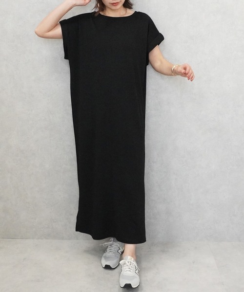 SELECT LEVERY(セレクトリベリー)の「ジャガードワンピース(ワンピース・レディース・ネイビー/グレイッシュベージュ/ブラック・MEDIUM/LARGE)」の2枚目の写真