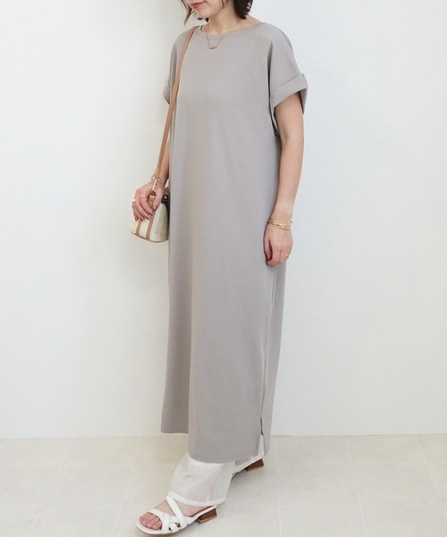 SELECT LEVERY(セレクトリベリー)の「ジャガードワンピース(ワンピース・レディース・ネイビー/グレイッシュベージュ/ブラック・MEDIUM/LARGE)」の6枚目の写真