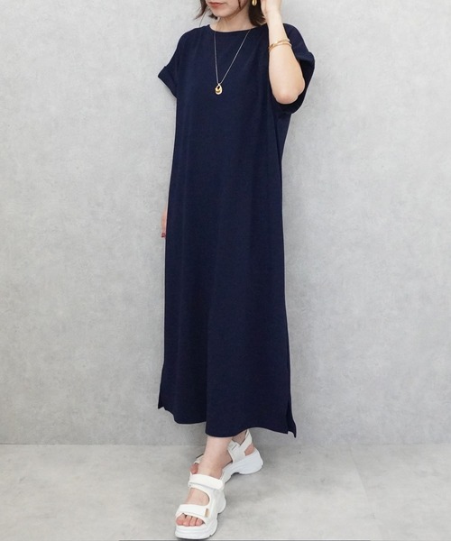 SELECT LEVERY(セレクトリベリー)の「ジャガードワンピース(ワンピース・レディース・ネイビー/グレイッシュベージュ/ブラック・MEDIUM/LARGE)」の11枚目の写真