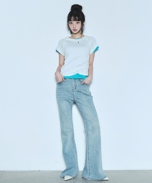 NICK&NICOLE（ニックアンドニコール）の「SOFT RAGLAN TOP_IVORY（Tシャツ/カットソー・レディース・その他・MEDIUM/LARGE）」の3枚目の写真
