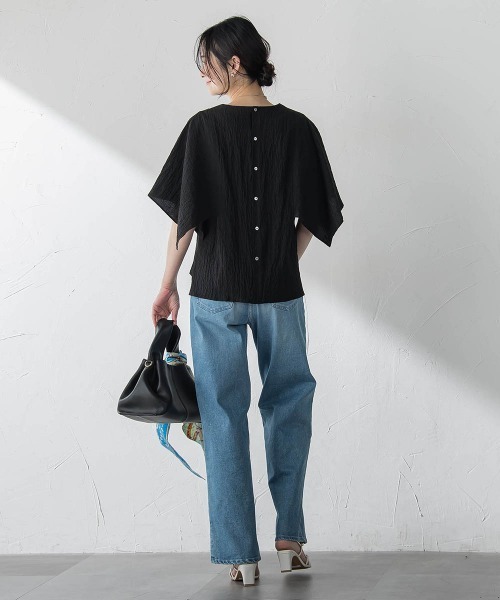LAUTREAMONT(ロートレアモン)の「ハンカチーフスリーブブラウス(シャツ/ブラウス・レディース・ライトブルー/ホワイト/ブラック・9号)」の19枚目の写真