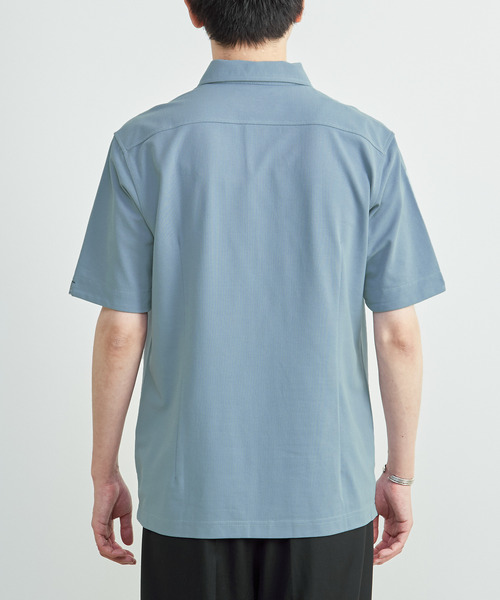 MEN'S MELROSE（メンズメルローズ）の「ソロナテックカノコ半袖ポロシャツ（一部WEB限定カラー ）（ポロシャツ・メンズ・ブルー・5/4）」の4枚目の写真