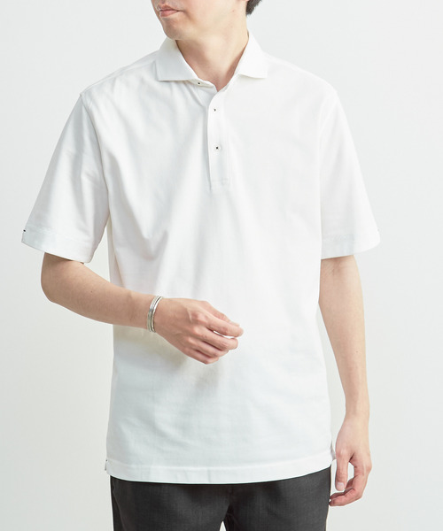 MEN'S MELROSE（メンズメルローズ）の「ソロナテックカノコ半袖ポロシャツ（一部WEB限定カラー ）（ポロシャツ・メンズ・ブルー・5/4）」の14枚目の写真