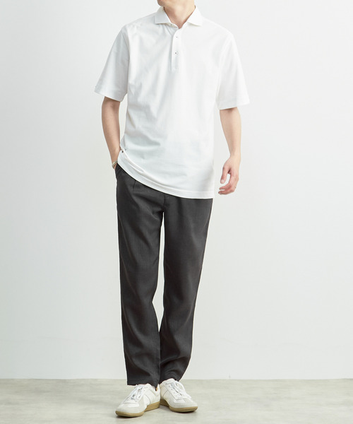 MEN'S MELROSE（メンズメルローズ）の「ソロナテックカノコ半袖ポロシャツ（一部WEB限定カラー ）（ポロシャツ・メンズ・ブルー・5/4）」の16枚目の写真