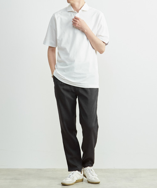MEN'S MELROSE（メンズメルローズ）の「ソロナテックカノコ半袖ポロシャツ（一部WEB限定カラー ）（ポロシャツ・メンズ・ブルー・5/4）」の17枚目の写真