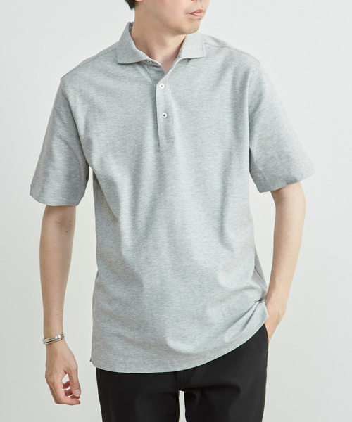MEN'S MELROSE（メンズメルローズ）の「ソロナテックカノコ半袖ポロシャツ（一部WEB限定カラー ）（ポロシャツ・メンズ・ブルー・5/4）」の18枚目の写真