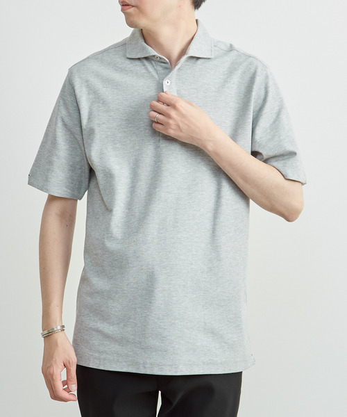MEN'S MELROSE（メンズメルローズ）の「ソロナテックカノコ半袖ポロシャツ（一部WEB限定カラー ）（ポロシャツ・メンズ・ブルー・5/4）」の19枚目の写真