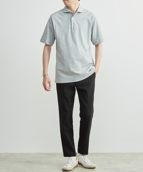 MEN'S MELROSE（メンズメルローズ）の「ソロナテックカノコ半袖ポロシャツ（一部WEB限定カラー ）（ポロシャツ・メンズ・ブルー・5/4）」の20枚目の写真