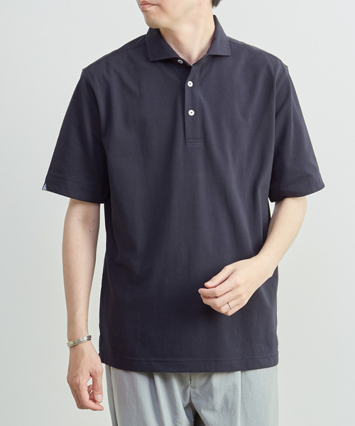 MEN'S MELROSE（メンズメルローズ）の「ソロナテックカノコ半袖ポロシャツ（一部WEB限定カラー ）（ポロシャツ・メンズ・ブルー・5/4）」の22枚目の写真
