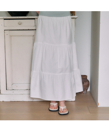 Lunee Shirring Panel Skirt_2Color