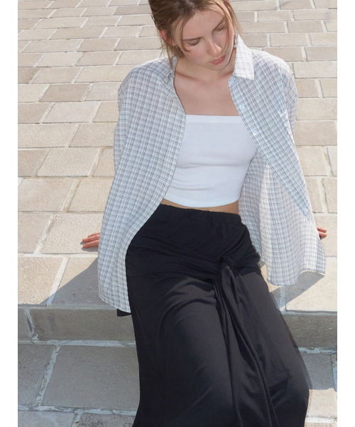 ETMON(エトモン)の「2-Way Tie Long Skirt, Black(スカート・レディース・その他・F)」の3枚目の写真