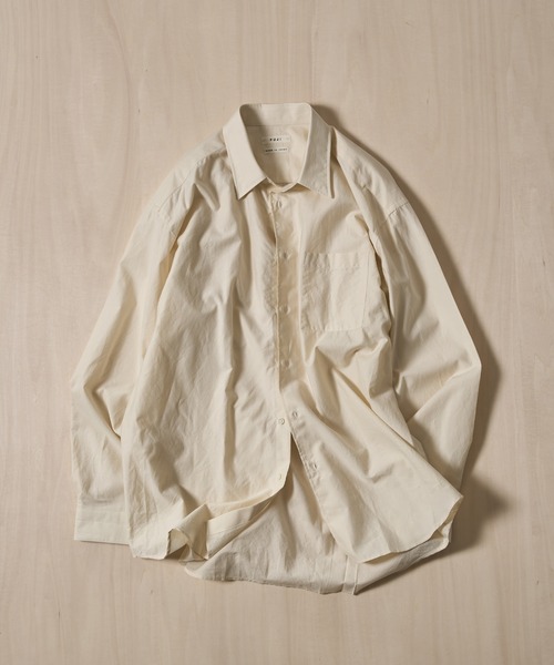 FUJI(フジ)の「【FUJI/フジ】SILK COTTON STANDARD SHIRT(シャツ/ブラウス・メンズ・ブラウン/アイボリー・5/4)」の1枚目の写真