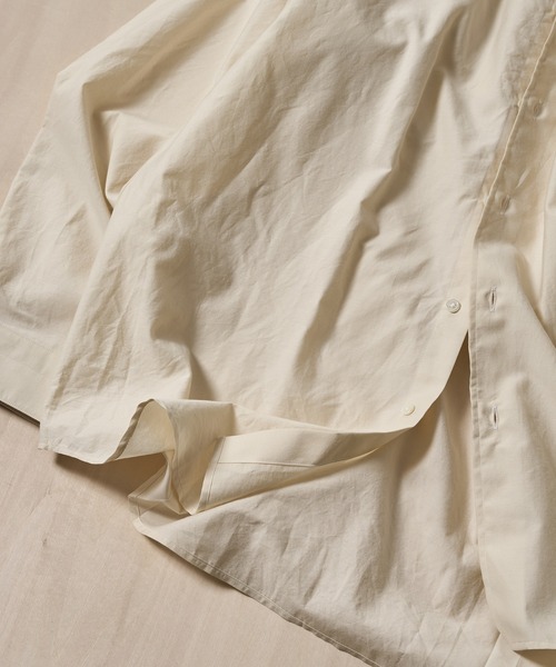 FUJI(フジ)の「【FUJI/フジ】SILK COTTON STANDARD SHIRT(シャツ/ブラウス・メンズ・ブラウン/アイボリー・5/4)」の4枚目の写真