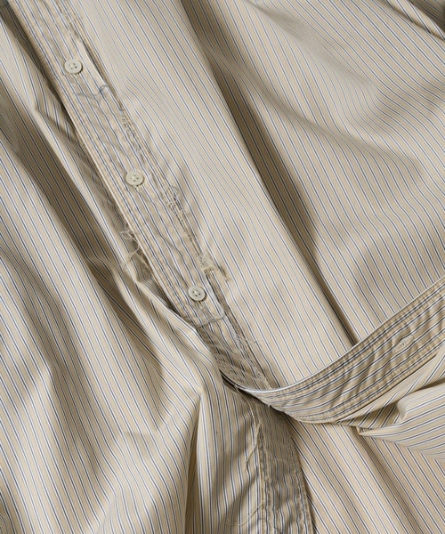 FUJI(フジ)の「【FUJI/フジ】SILK COTTON STANDARD SHIRT(シャツ/ブラウス・メンズ・ブラウン/アイボリー・5/4)」の5枚目の写真