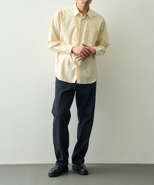 FUJI(フジ)の「【FUJI/フジ】SILK COTTON STANDARD SHIRT(シャツ/ブラウス・メンズ・ブラウン/アイボリー・5/4)」の6枚目の写真