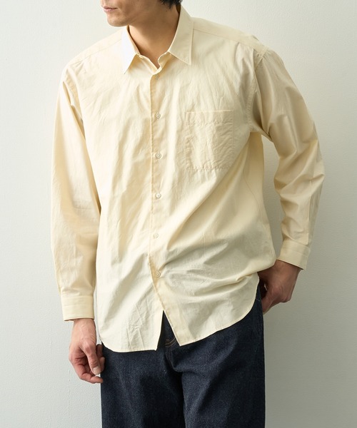 FUJI(フジ)の「【FUJI/フジ】SILK COTTON STANDARD SHIRT(シャツ/ブラウス・メンズ・ブラウン/アイボリー・5/4)」の7枚目の写真