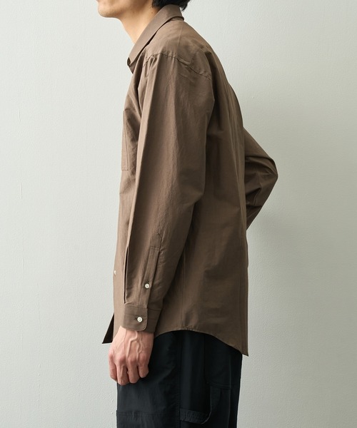 FUJI(フジ)の「【FUJI/フジ】SILK COTTON STANDARD SHIRT(シャツ/ブラウス・メンズ・ブラウン/アイボリー・5/4)」の15枚目の写真