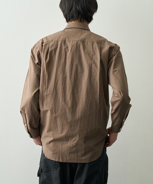 FUJI(フジ)の「【FUJI/フジ】SILK COTTON STANDARD SHIRT(シャツ/ブラウス・メンズ・ブラウン/アイボリー・5/4)」の16枚目の写真
