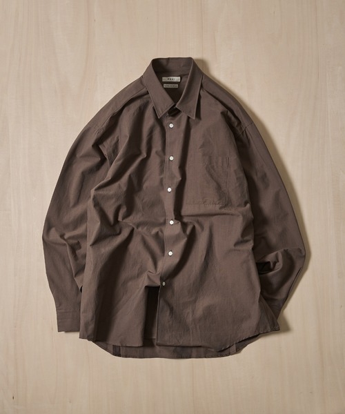 FUJI(フジ)の「【FUJI/フジ】SILK COTTON STANDARD SHIRT(シャツ/ブラウス・メンズ・ブラウン/アイボリー・5/4)」の10枚目の写真