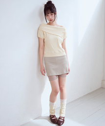 OAFISH（オアフィッシュ）の「Stripe Layered Skirt, Light Beige（スカート）」