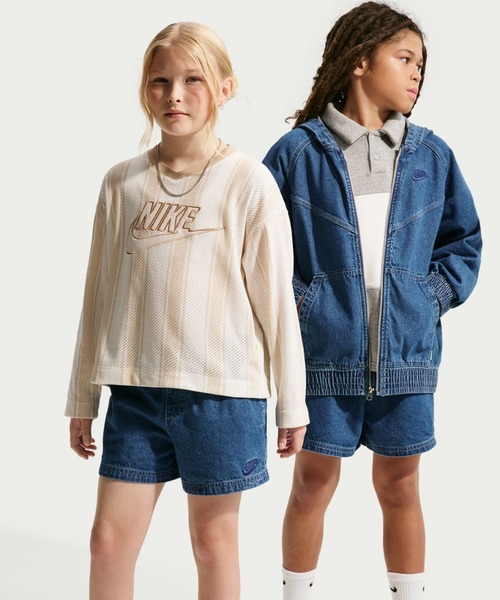NIKE(ナイキ)の「ナイキ NIKE ナイキ YTH NSW デニム ショート(デニムパンツ・キッズ・ネイビー・130cm/140cm/150cm/160cm)」の8枚目の写真