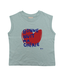 ボネットハート 袖なしTシャツ-グレーシーミント(Bonnet Sleeveless T grayish mint)
