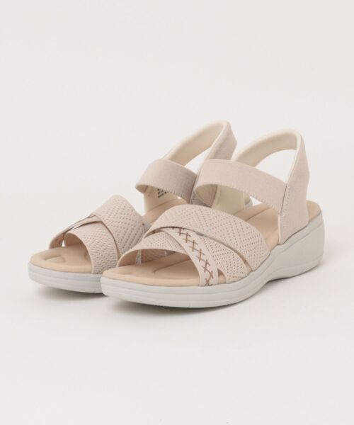 ABC-MART(エービーシーマート)の「ABC SELECT エービーシーセレクト CL KNIT SANDAL 5.5 ニットサンダル 5.5 W2069 GRAYGE(サンダル・レディース・ベージュ・X-LARGE/LARGE/MEDIUM/SMALL)」の1枚目の写真