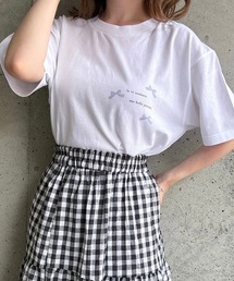 ロゴリボンプリント半袖Tシャツ