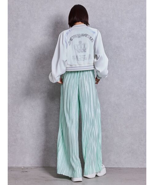 GYDA(ジェイダ)の「SPARKLEサテンプリーツロンパース(つなぎ/オールインワン・レディース・グレー/その他1/ミント/ブラック・SMALL/X-SMALL)」の15枚目の写真