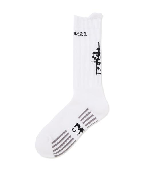 ROYAL FLASH(ロイヤルフラッシュ)の「CTLS/シーティーエルエス/EX MULTI CROSS SOCKS(ソックス/靴下・メンズ・ホワイト/ブラック・F)」の2枚目の写真