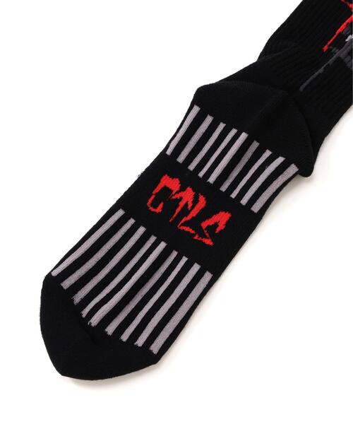 ROYAL FLASH(ロイヤルフラッシュ)の「CTLS/シーティーエルエス/EX MULTI CROSS SOCKS(ソックス/靴下・メンズ・ホワイト/ブラック・F)」の5枚目の写真
