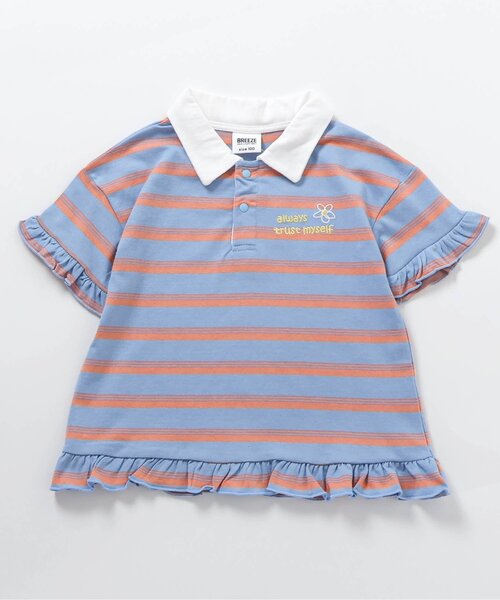 BREEZE(ブリーズ)の「【リンク】ボーダーポロチュニック(チュニック・キッズ・レッド/サックスブルー・90/80/140/130/120/110/100)」の5枚目の写真