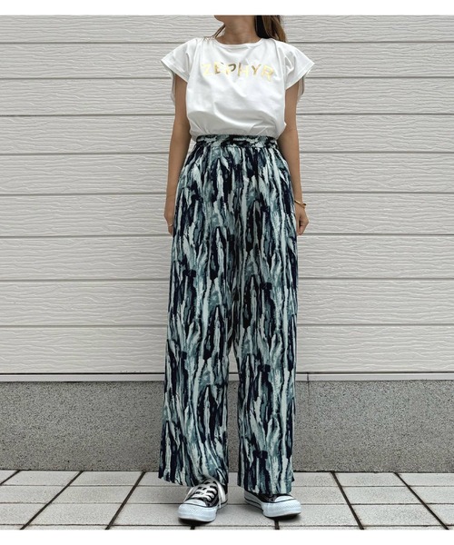 Q（キュー）の「ペイント柄パンツ（その他パンツ・レディース・ブラック系/ブルー系・MEDIUM）」の12枚目の写真
