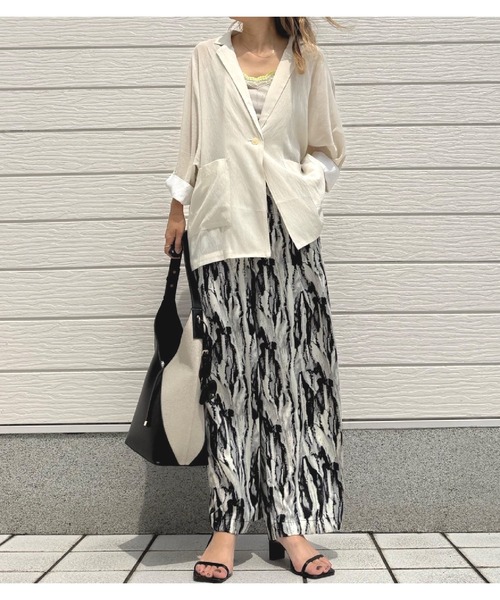 Q（キュー）の「ペイント柄パンツ（その他パンツ・レディース・ブラック系/ブルー系・MEDIUM）」の10枚目の写真