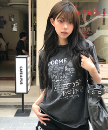 ROCKCAKE（ロックケーキ）の「Poeme Hotfix Printed Top - Black（Tシャツ/カットソー）」