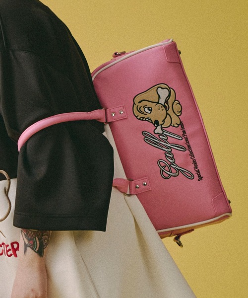 GALFY(ガルフィー)の「GALFY-プチ家出BAG(ボストンバッグ・メンズ・ピンク/ブラック・FREE)」の3枚目の写真