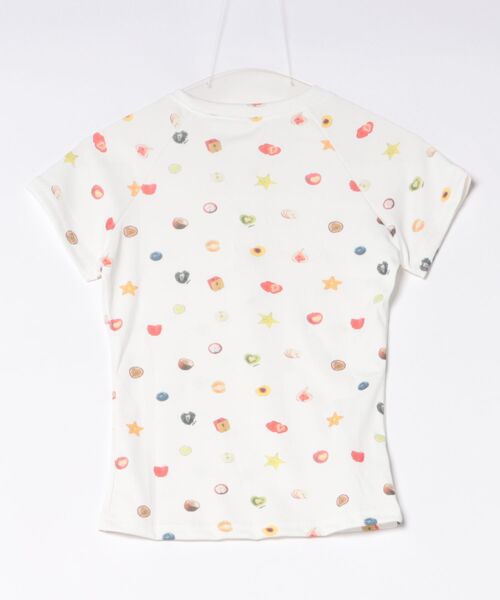 AsheKsha(アシクシャ)の「趣味フルーツプリントのヘンリーネックフィット半袖Tシャツ(Tシャツ/カットソー・レディース・ホワイト・M)」の13枚目の写真
