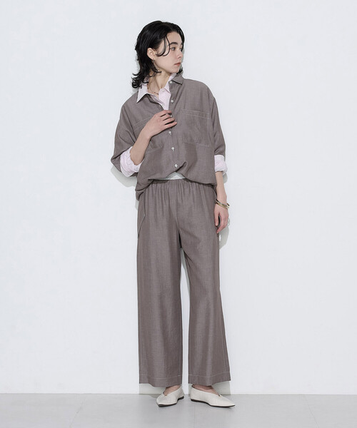 Gabardine K.T(ギャバジンケーティー)の「〔 +サイズ 〕 オトナシャンブレー たっぷりシャツ(シャツ/ブラウス・レディース・ベージュ・13号)」の22枚目の写真