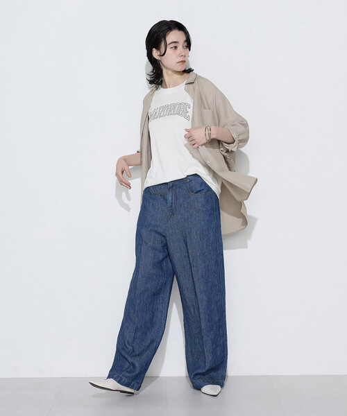 Gabardine K.T(ギャバジンケーティー)の「〔 +サイズ 〕 オトナシャンブレー たっぷりシャツ(シャツ/ブラウス・レディース・ベージュ・13号)」の17枚目の写真