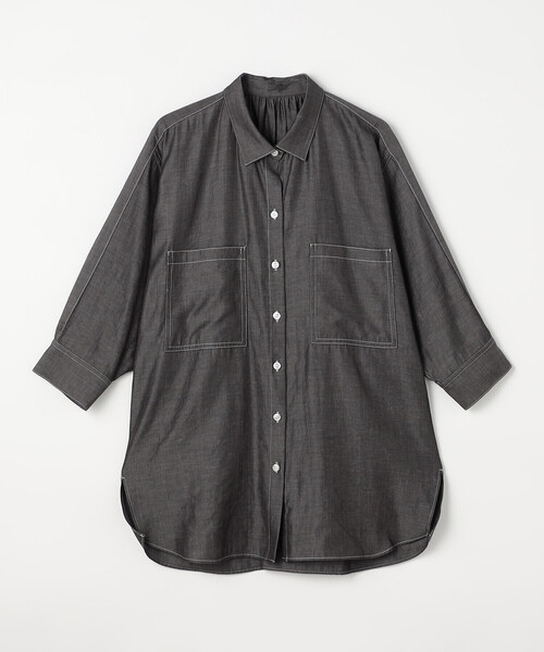 Gabardine K.T(ギャバジンケーティー)の「〔 +サイズ 〕 オトナシャンブレー たっぷりシャツ(シャツ/ブラウス・レディース・ベージュ・13号)」の12枚目の写真