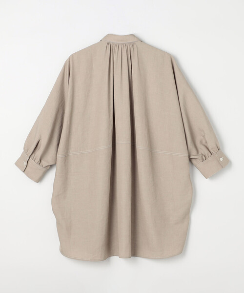 Gabardine K.T(ギャバジンケーティー)の「〔 +サイズ 〕 オトナシャンブレー たっぷりシャツ(シャツ/ブラウス・レディース・ベージュ・13号)」の9枚目の写真