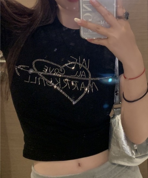 Vipoa(ヴィポア)の「メタリックプリントS/Sカットソー(Tシャツ/カットソー・レディース・ホワイト/ブラック・FREE)」の15枚目の写真