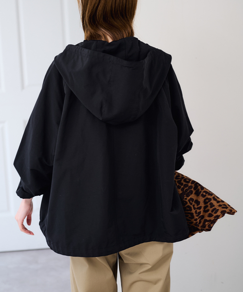 U by SPICK&SPAN(ユーバイスピックアンドスパン)の「《追加》C/N グログラン撥水フレアブルゾン(マウンテンパーカー・レディース・ブラウン/ベージュ/ブラック・38/36)」の11枚目の写真