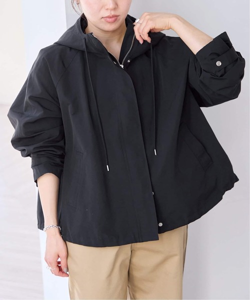 U by SPICK&SPAN(ユーバイスピックアンドスパン)の「《追加》C/N グログラン撥水フレアブルゾン(マウンテンパーカー・レディース・ブラウン/ベージュ/ブラック・38/36)」の15枚目の写真
