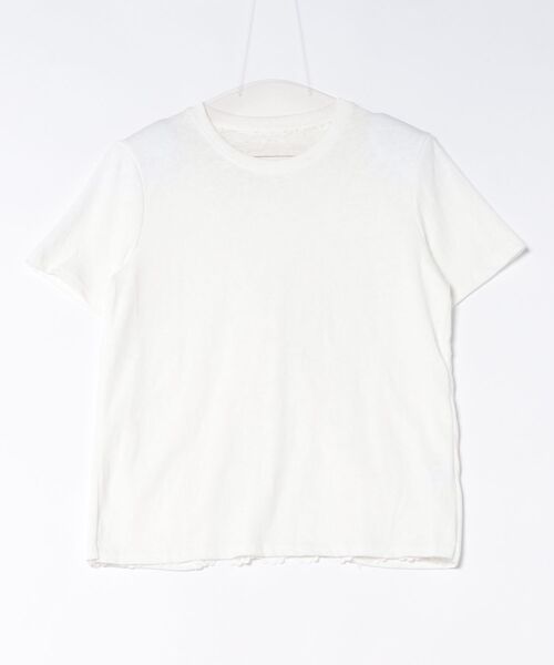 Q(キュー)の「バックレースレイヤードT(Tシャツ/カットソー・レディース・ホワイト/ブラック・MEDIUM)」の4枚目の写真