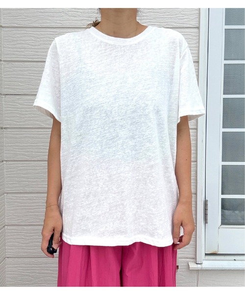 Q(キュー)の「バックレースレイヤードT(Tシャツ/カットソー・レディース・ホワイト/ブラック・MEDIUM)」の6枚目の写真